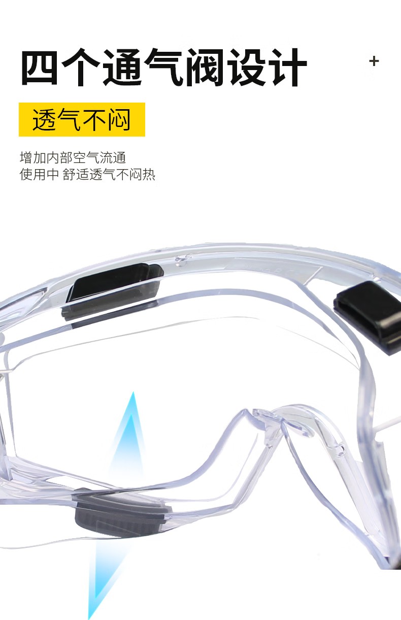 STANLEY史丹利ST1810環(huán)繞式PC鏡片刮防霧防紫外線抗沖擊頭戴式護目鏡4