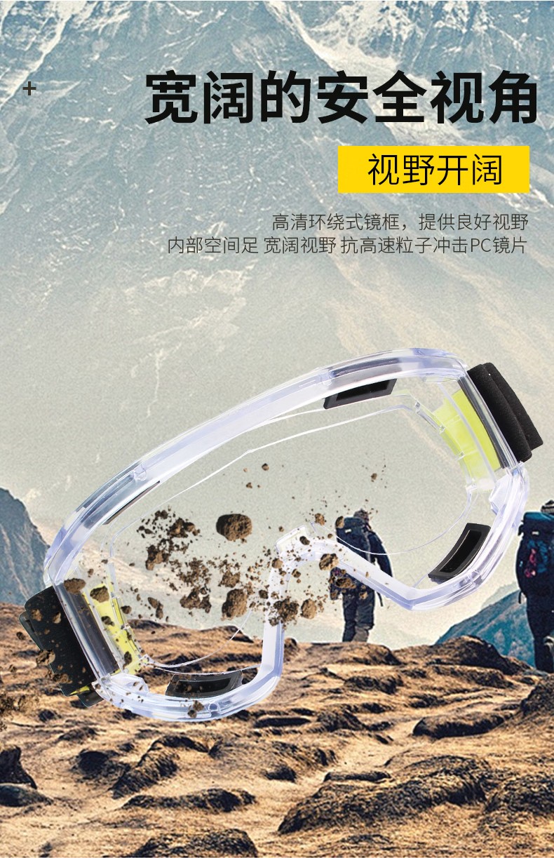 STANLEY史丹利ST1820全景式PC鏡片刮防霧防紫外線抗沖擊頭戴式護目鏡5