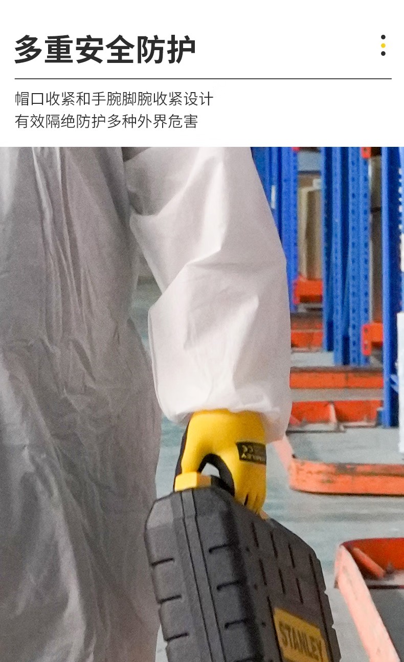 STANLEY史丹利ST3320限次使用工業(yè)款連體防護(hù)服4