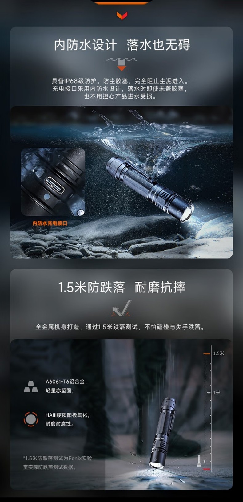 FENIX菲尼克斯PD36R Pro PD系列高性能充電戰(zhàn)術(shù)小直筒手電10.jpg