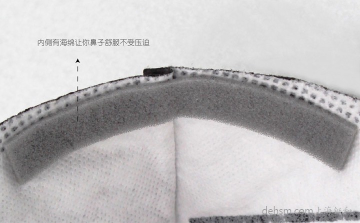 3M9041口罩內(nèi)側海綿設計，降低鼻子壓迫感