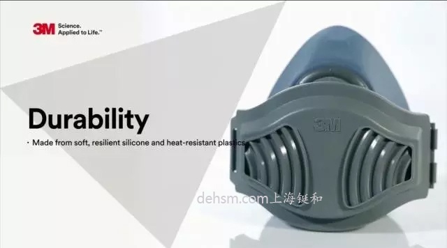 3M HF-50單濾盒硅膠半面罩耐熱塑料閥蓋，使用更長久