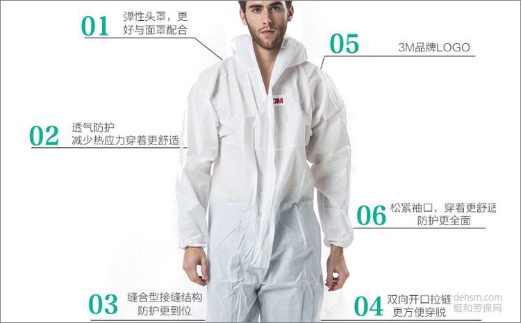 3M4515連體防護(hù)服彈性頭罩，透氣防護(hù)